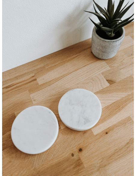 Sous-Flacon en Marbre Blanc (2 pces)