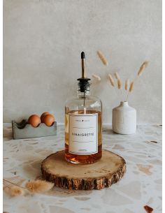 Bouteille en Verre Transparent - Vinaigrette - 500ml