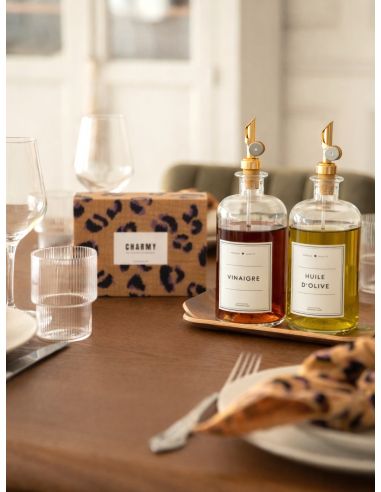 Bouteille en Verre Transparent - Huile d'Olive - 500ml