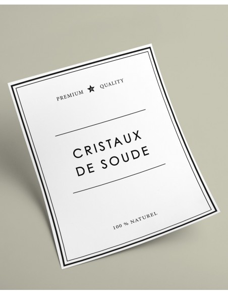 Etiquette Cristaux de Soude