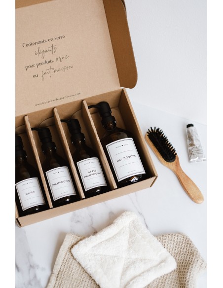 Box 4 Flacons Ambre - Essentiels Beauté