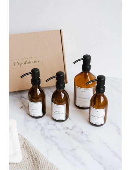 Box 4 Flacons Ambre - Essentiels Beauté