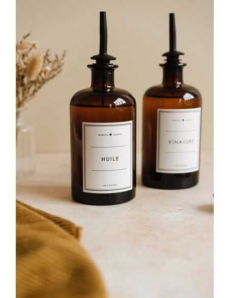 huile et vinaigre bouteilles